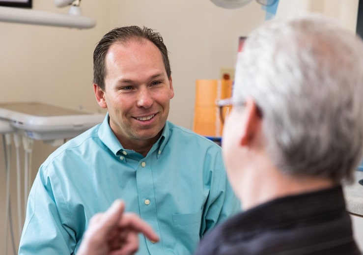 Dr. Miner with patient