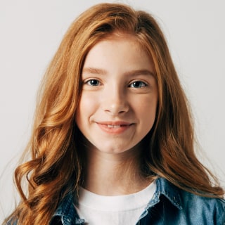 Smiling teen